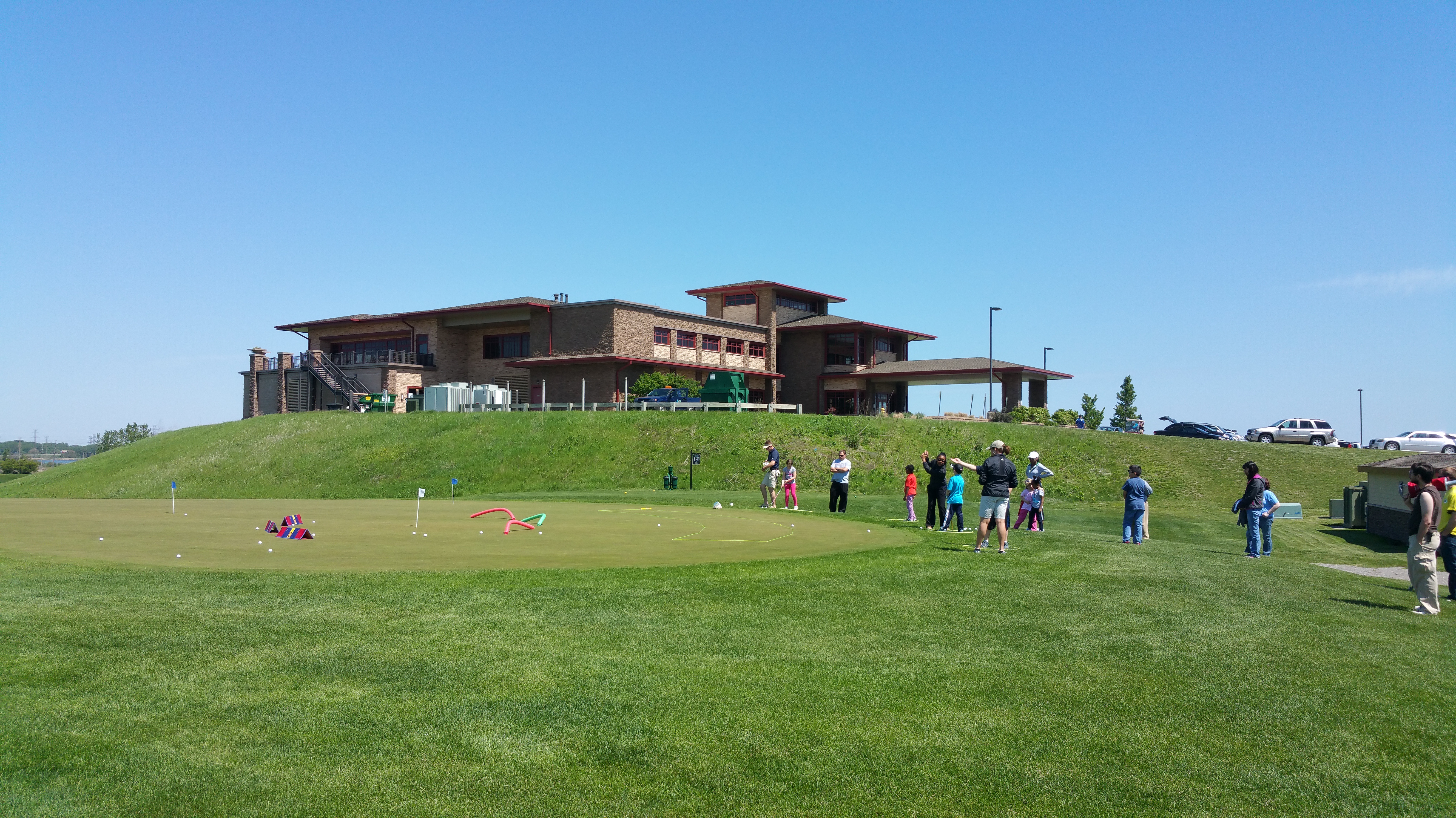 golfers on golf course